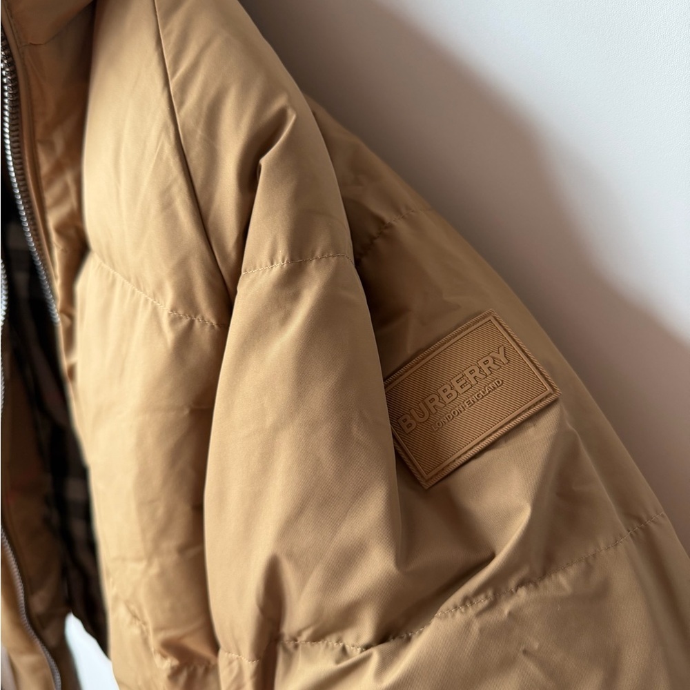 Burberry Beige Check Quilted Puffer Jacket - Picture 11 of 11